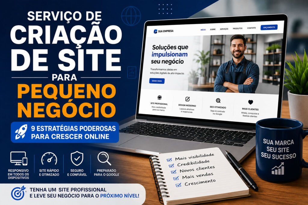 serviço de criação de site para pequeno negócio