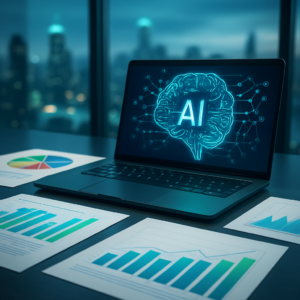 Ilustração de otimização de busca com inteligência artificial