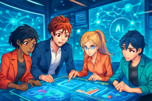 Ilustração de sistema AI-Ready com dados estruturados