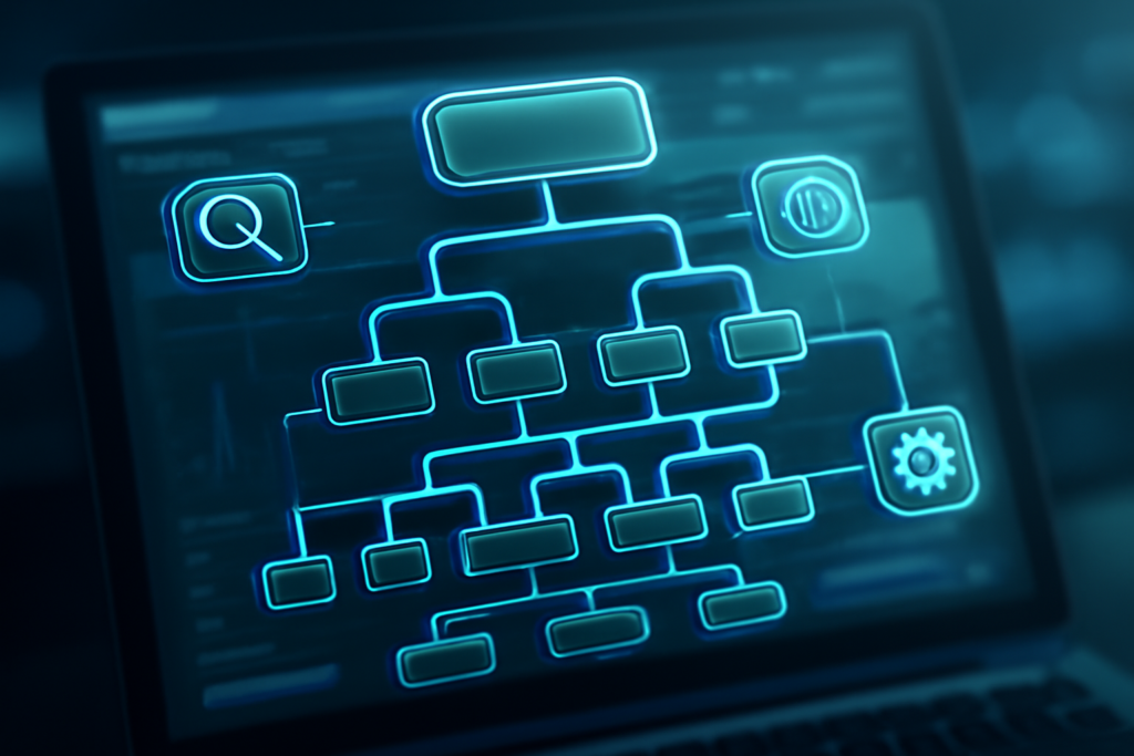 Ilustração de sitemap estruturado para SEO