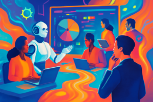 Gráfico mostrando segmentação de leads com inteligência artificial