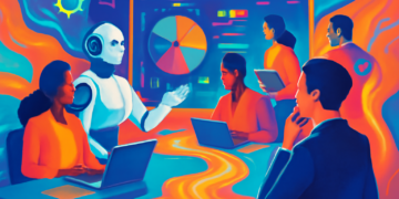 Gráfico mostrando segmentação de leads com inteligência artificial