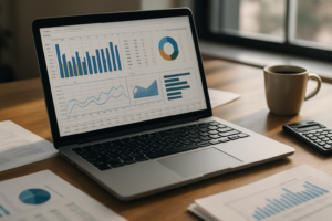 Gráfico de consumo de créditos de IA em dashboard de monitoramento
