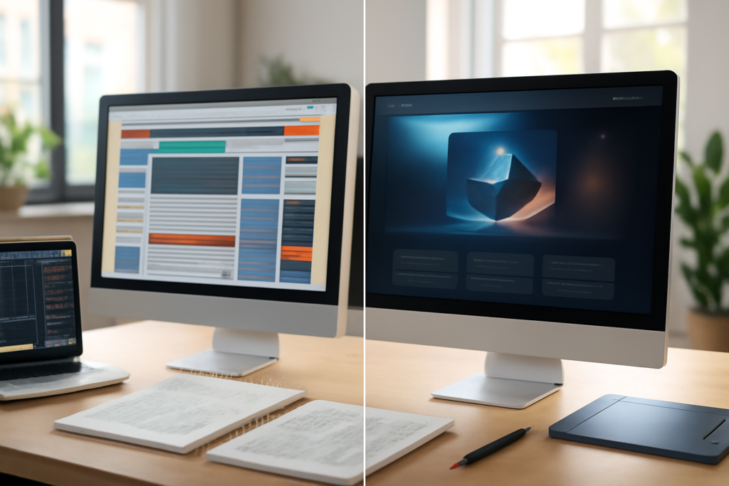 exemplo de redesign de website de produto